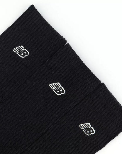 New Balance Patch Logo Sock 3 Pack Black