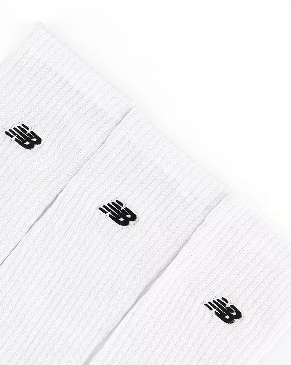 New Balance Patch Logo Sock 3 Pack White