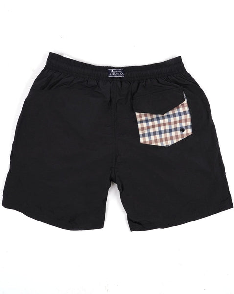 Aquascutum Check Pocket Swim Shorts Black