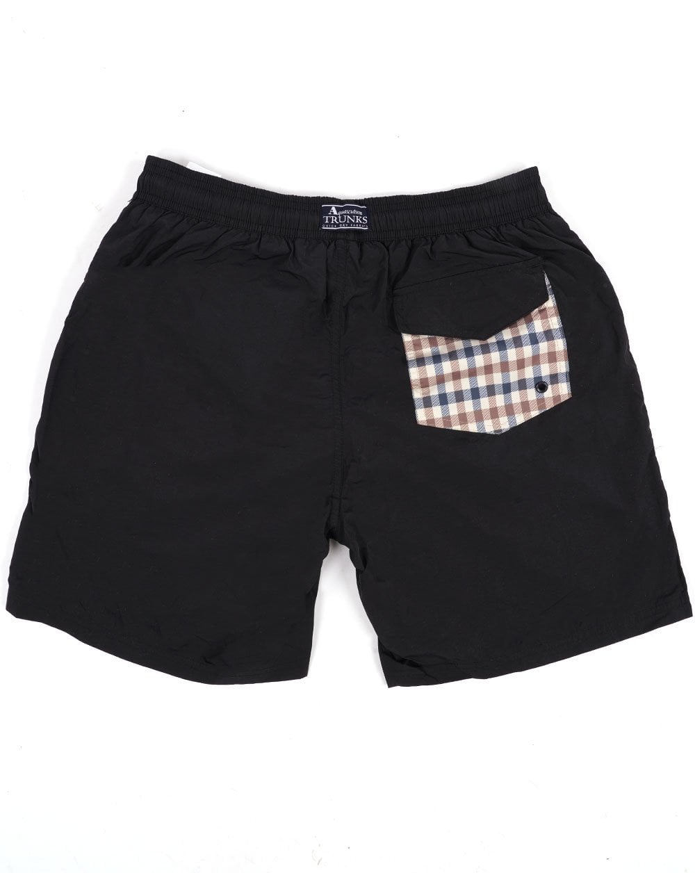 Aquascutum Check Pocket Swim Shorts Black