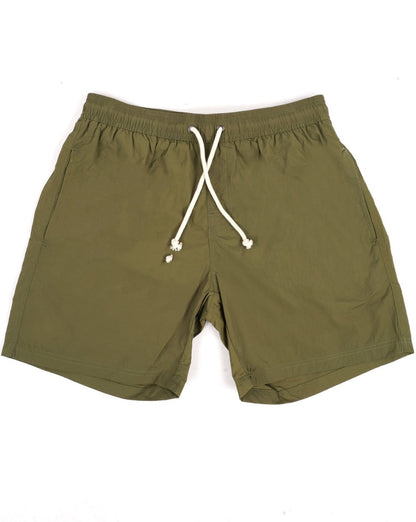 Aquascutum Check Pocket Swim Shorts Army Green