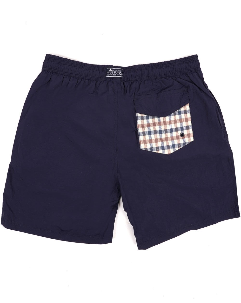 Aquascutum Check Pocket Swim Shorts Navy