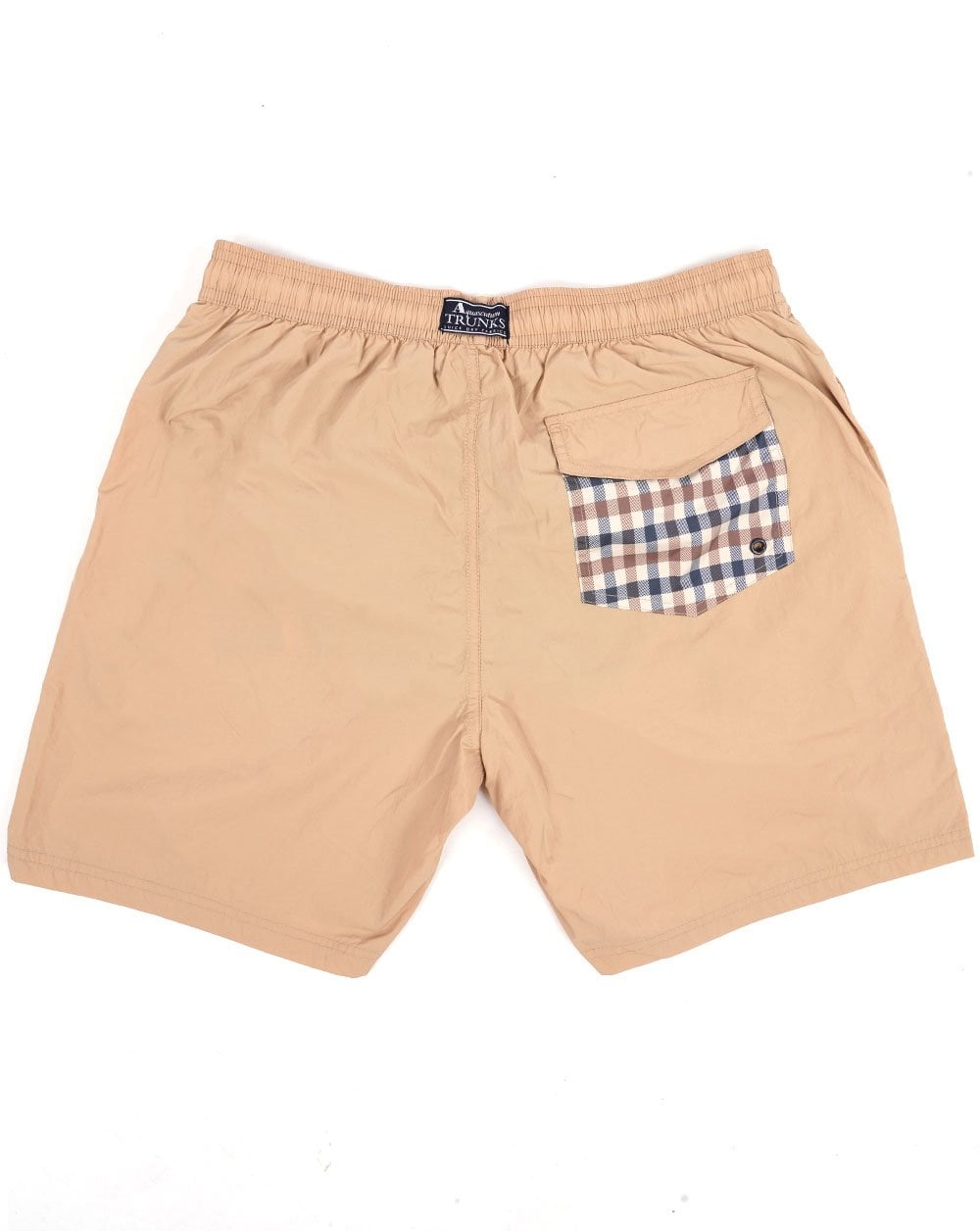 Aquascutum Check Pocket Swim Shorts Beige