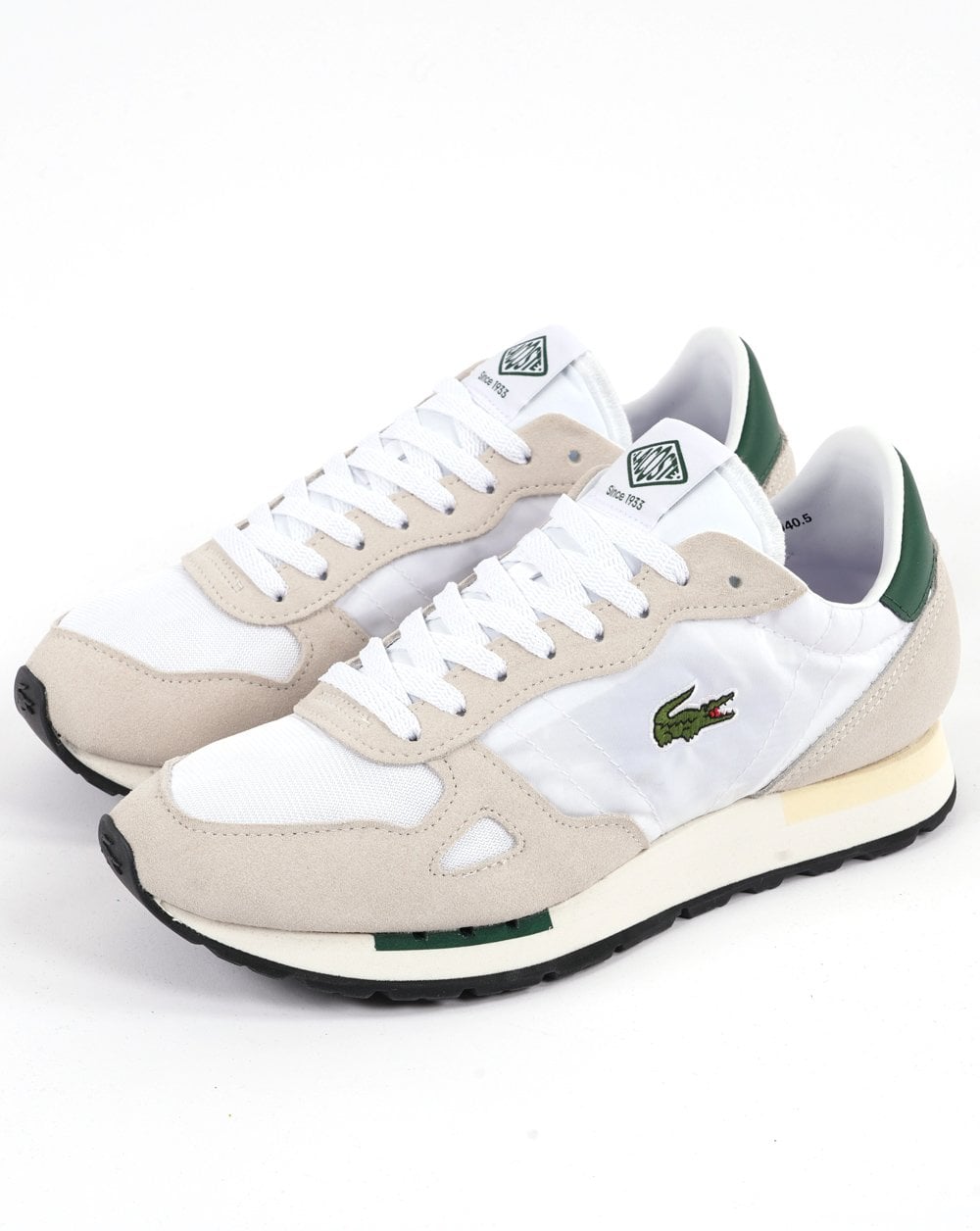 Lacoste Run Trainer White Dk Green