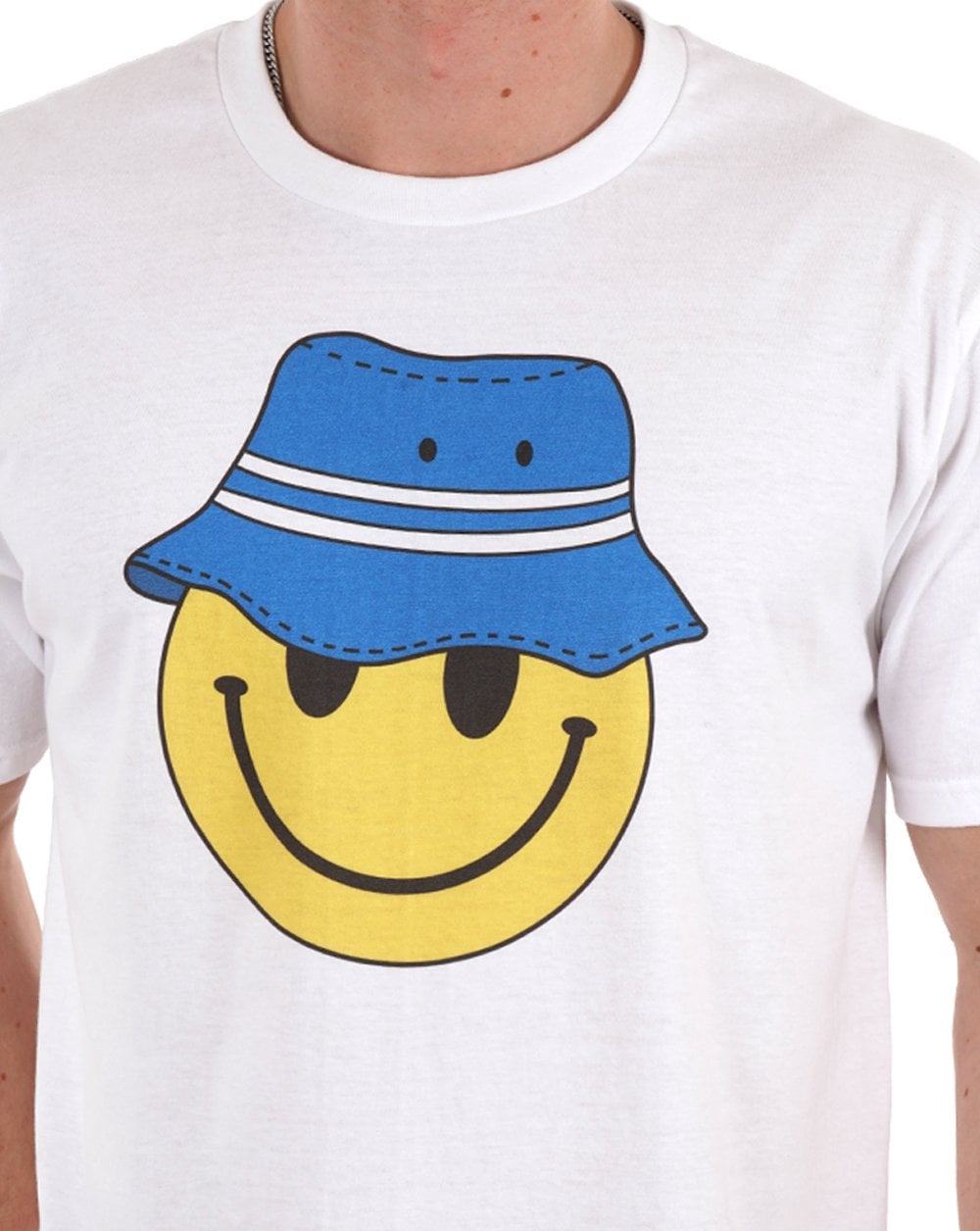 80s Casual Classics Smiley Casual T Shirt White/Blue