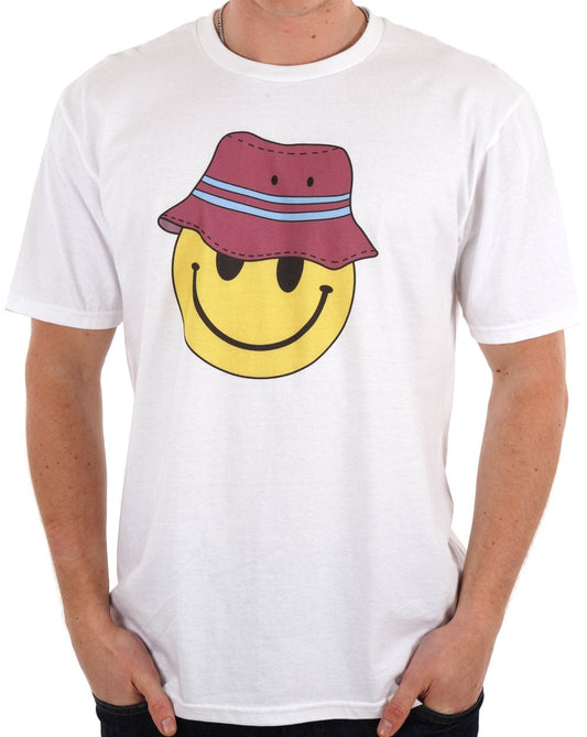 80s Casual Classics Smiley Casual T Shirt White/Claret/Blue