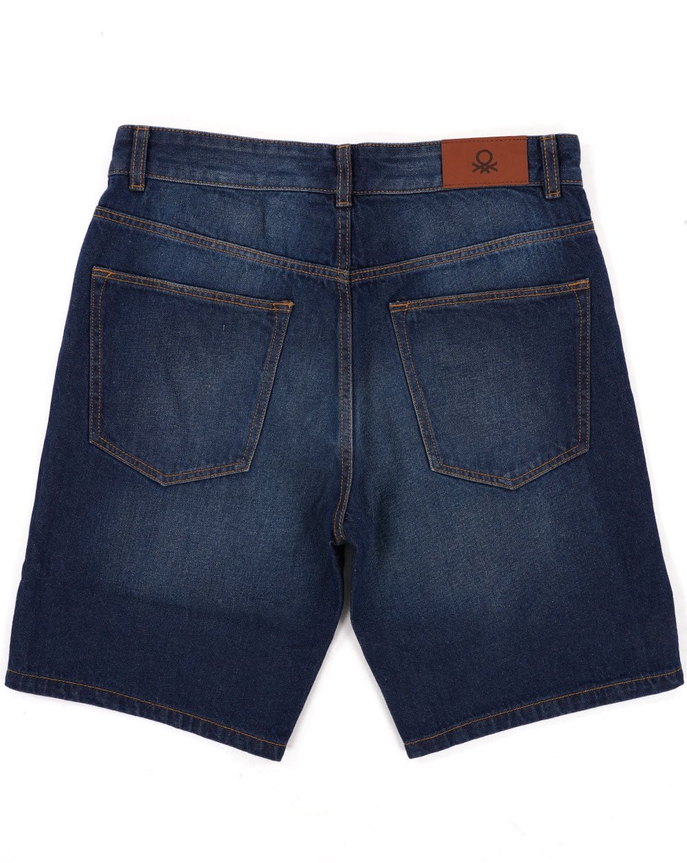 Benetton Denim Bermuda Shorts Dark Denim Blue