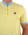Fila Vintage 1/4 Zip Polo Shirt Yellow/Sky Blue