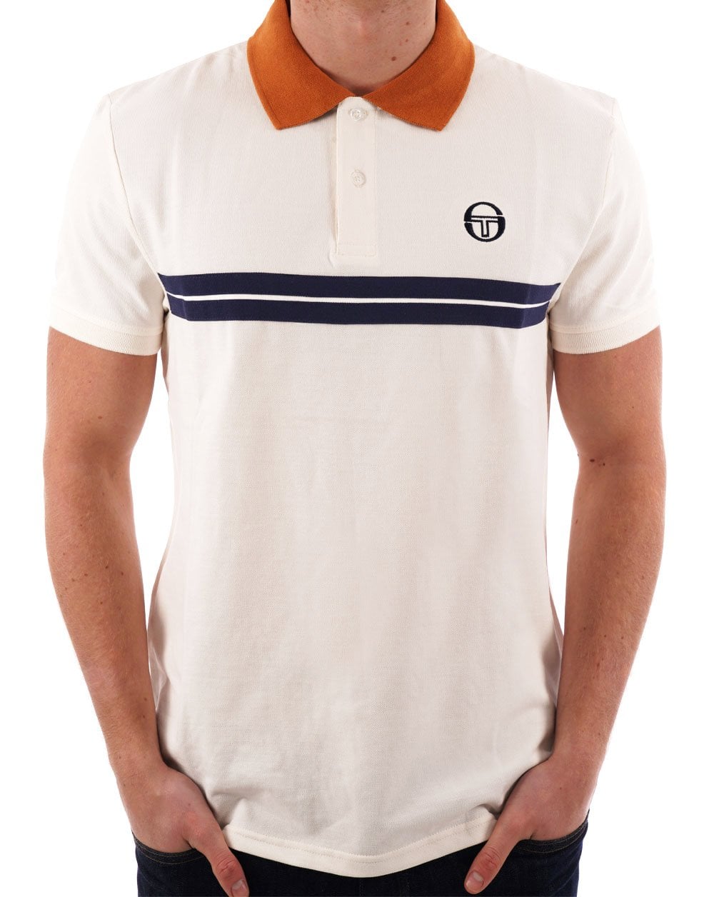 Sergio Tacchini Supermac Polo Shirt Gardenia/Tan