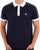 Fila Vintage Retro Piped Polo Shirt Navy/white