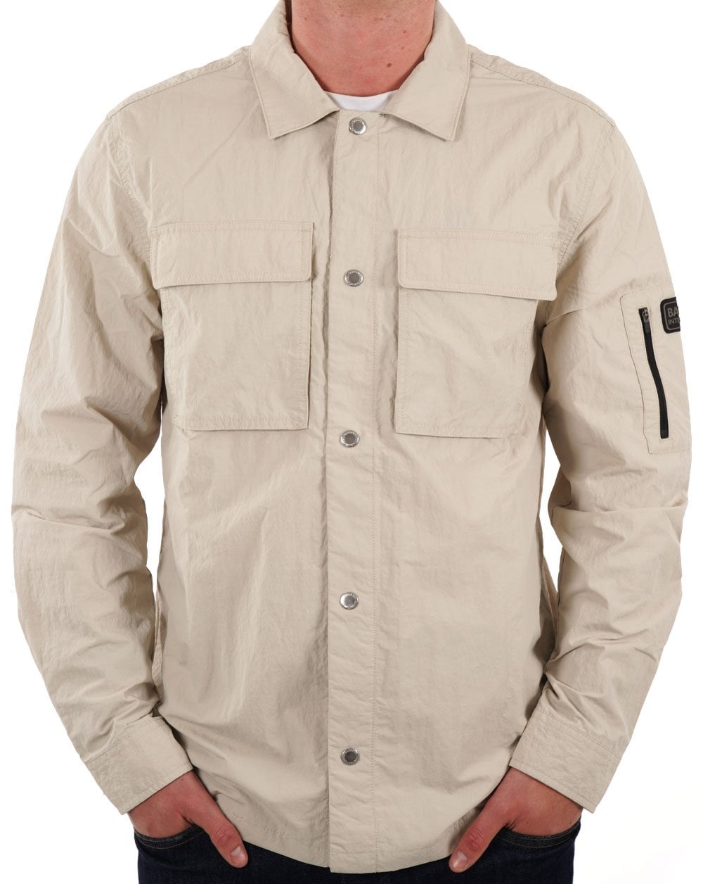 Barbour International Shutter Nylon Overshirt Mist