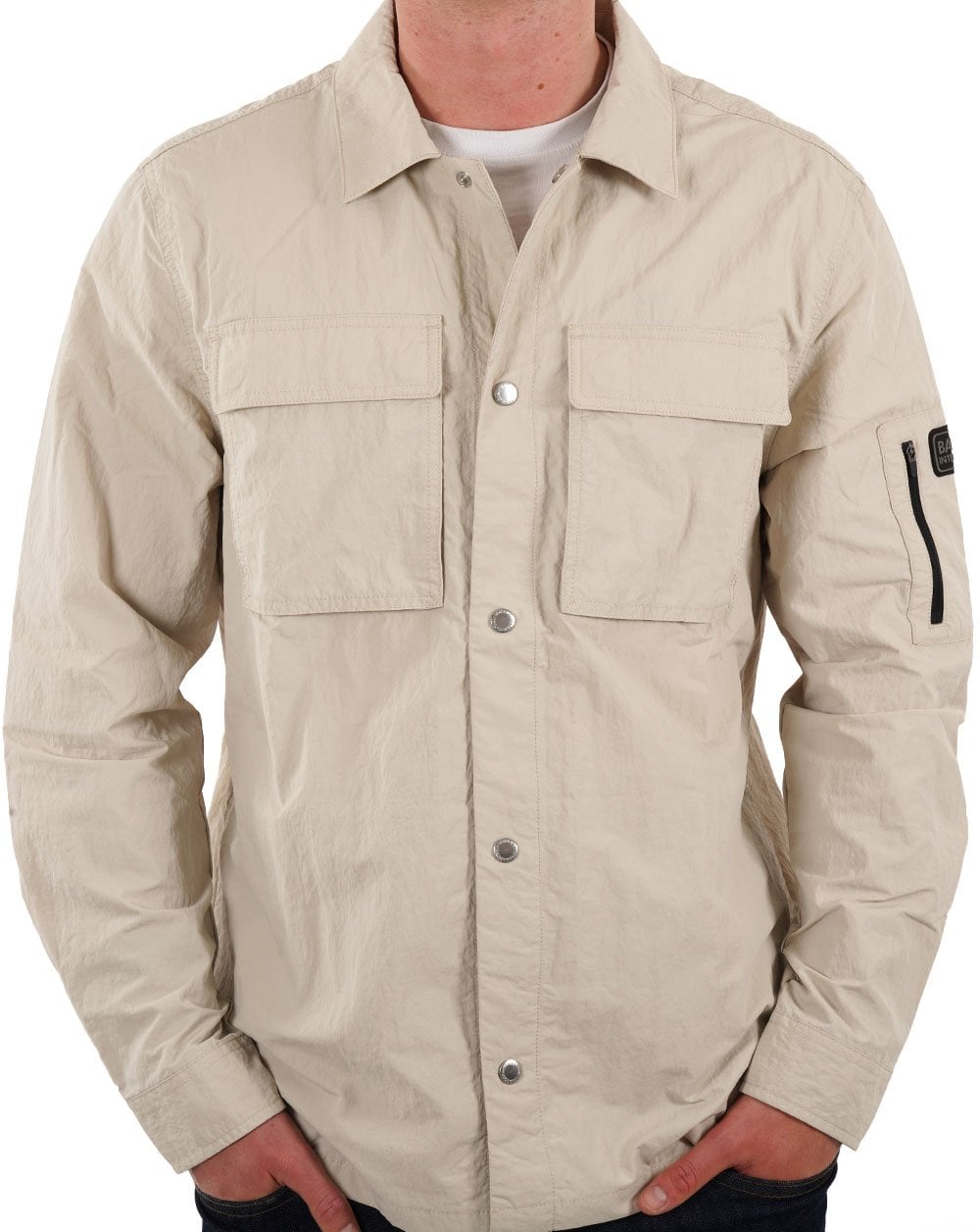 Barbour International Shutter Nylon Overshirt Mist
