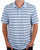 Benetton Striped Polo Shirt Sky/Navy