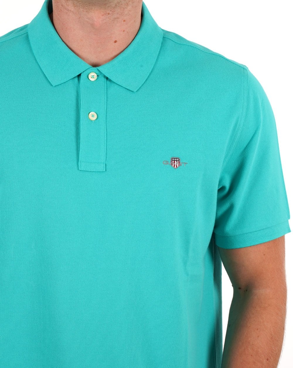 Gant Shield Pique Polo Lagoon Blue