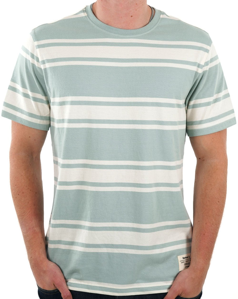 Barbour Kilton Stripe T-Shirt Blue Chalk