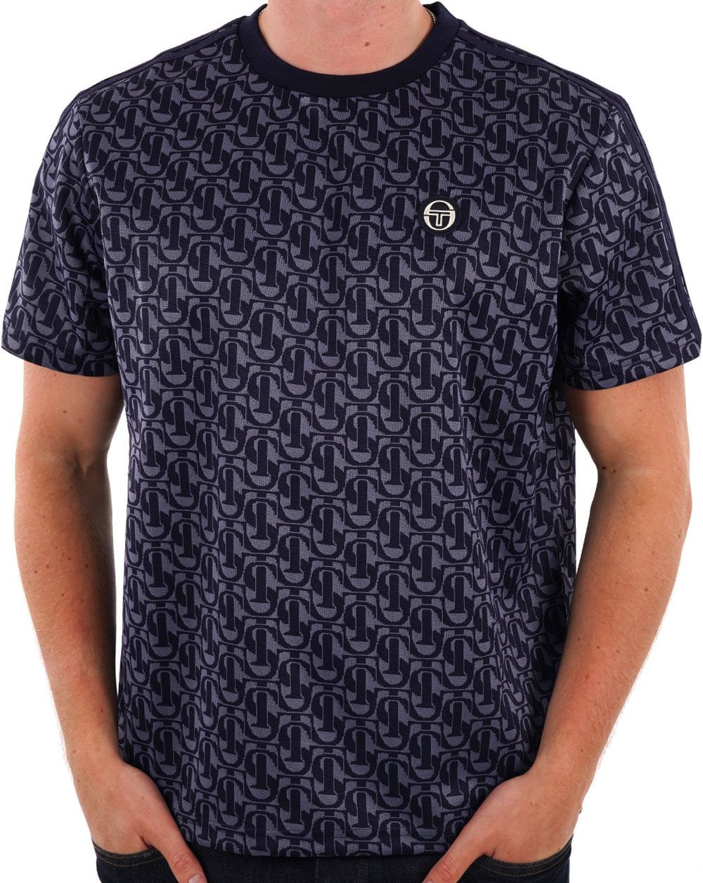 Sergio Tacchini Rene Mono T Shirt Navy Blue