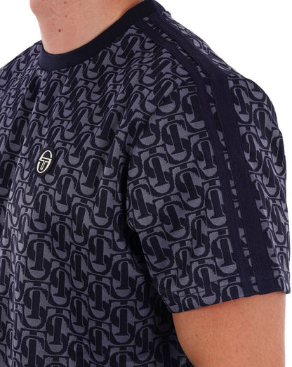 Sergio Tacchini Rene Mono T Shirt Navy Blue