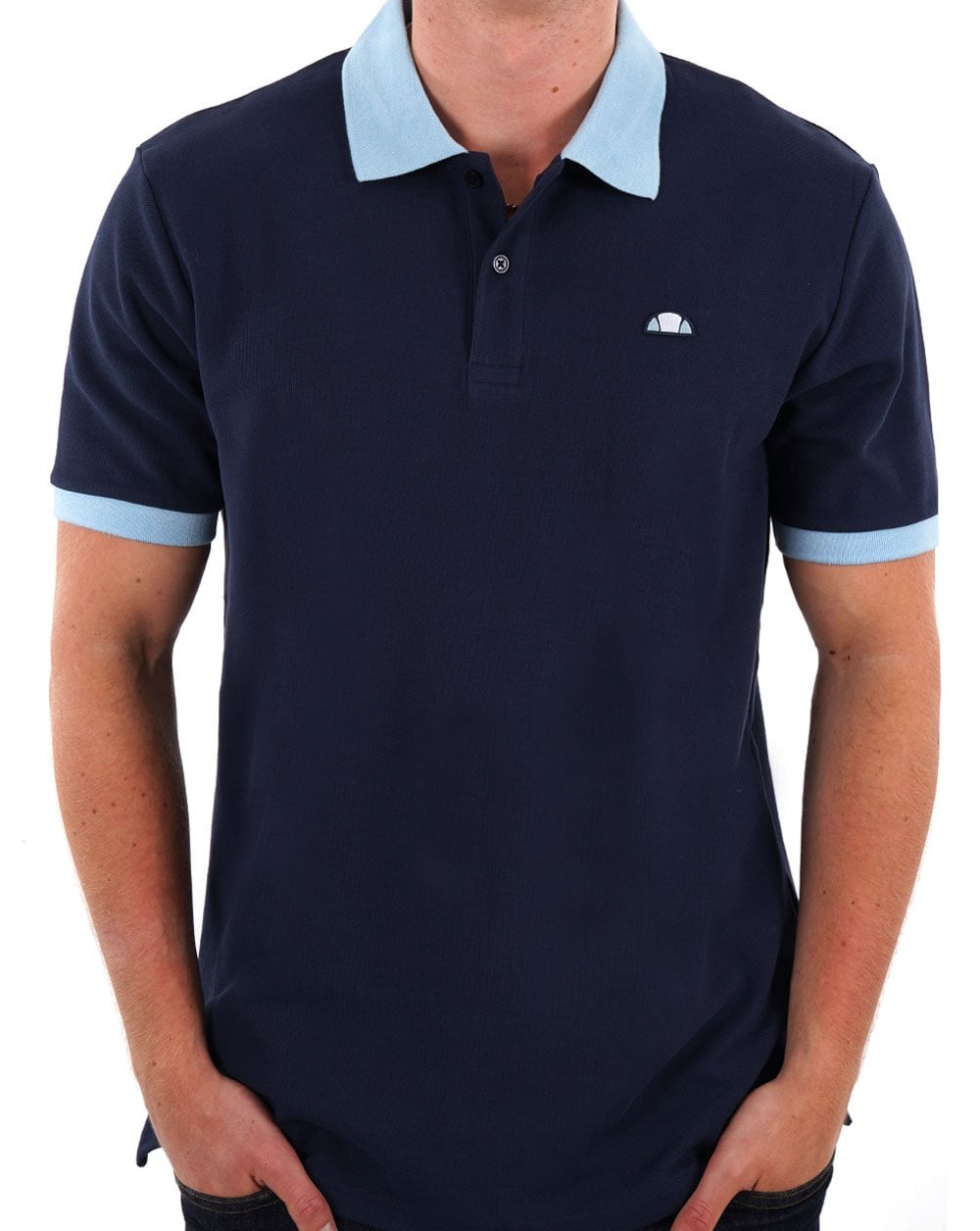 Ellesse Agoza Polo Shirt Navy/Light Blue