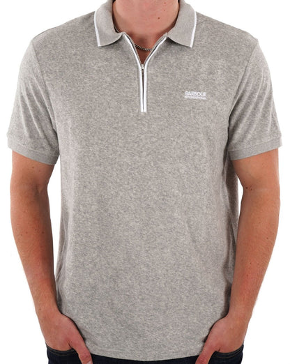 Barbour International Wilton Terry Polo Grey Marl