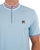 Fila Vintage 1/4 Zip Polo Shirt Sky Blue