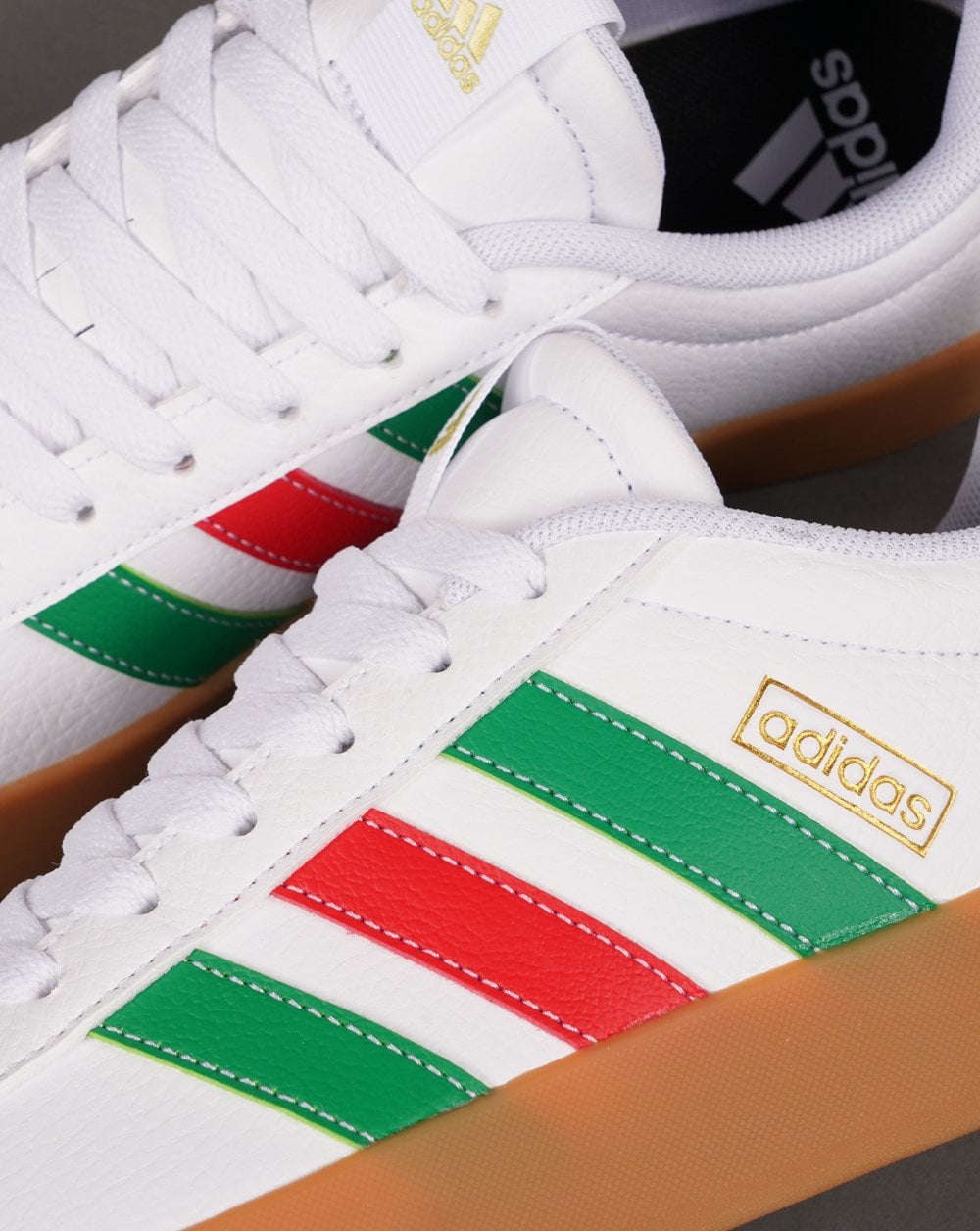 Adidas Court Trainers White Green Red Gum
