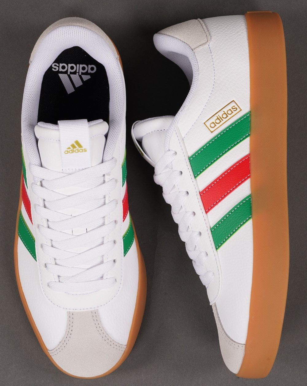 Adidas Court Trainers White Green Red Gum