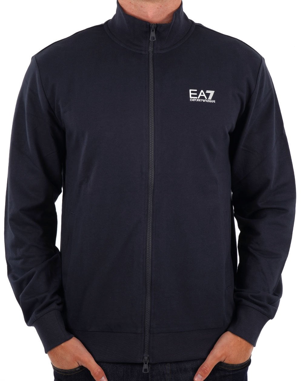 EA7 Emporio Armani Zip Thru Sweatshirt Navy