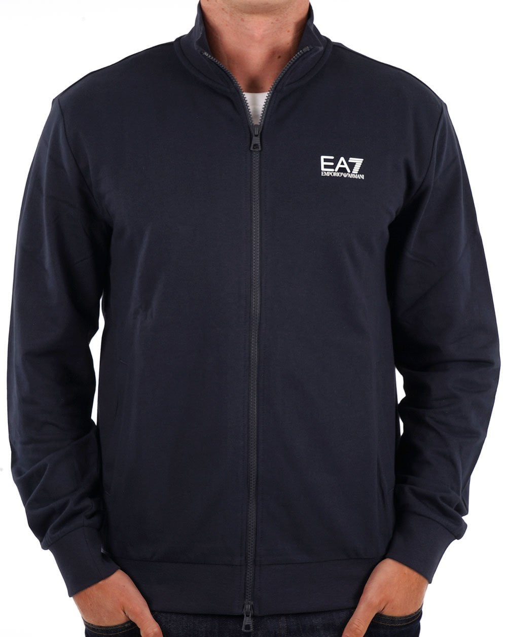 EA7 Emporio Armani Zip Thru Sweatshirt Navy
