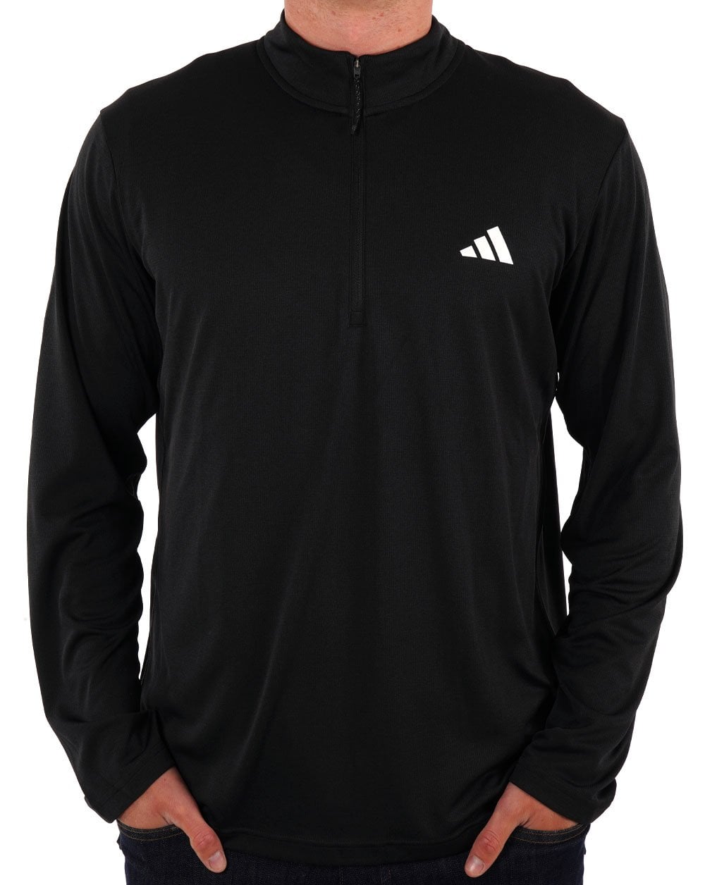 Adidas Training Essentials 1/4 Zip Sweatshirt Black/White