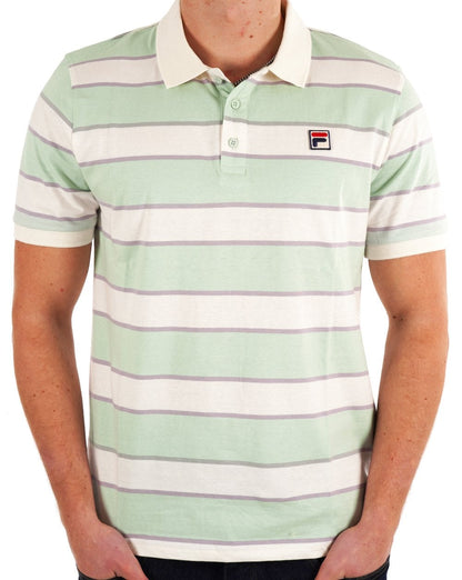 Fila Vintage Block Striped Polo Light Green