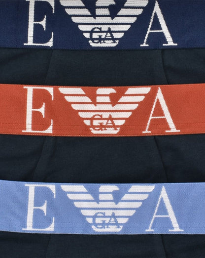 Emporio Armani 3 Pack Boxer Shorts Navy/Multi