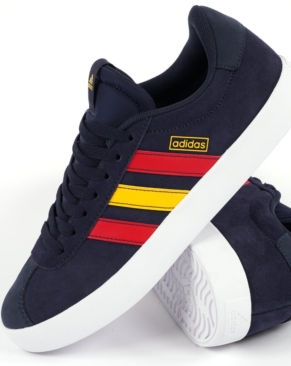 Adidas VL Court 3.0 Trainers Navy Red Gold