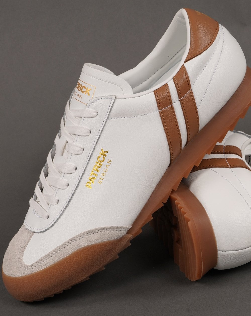 Patrick Bergan Trainers White/Tan
