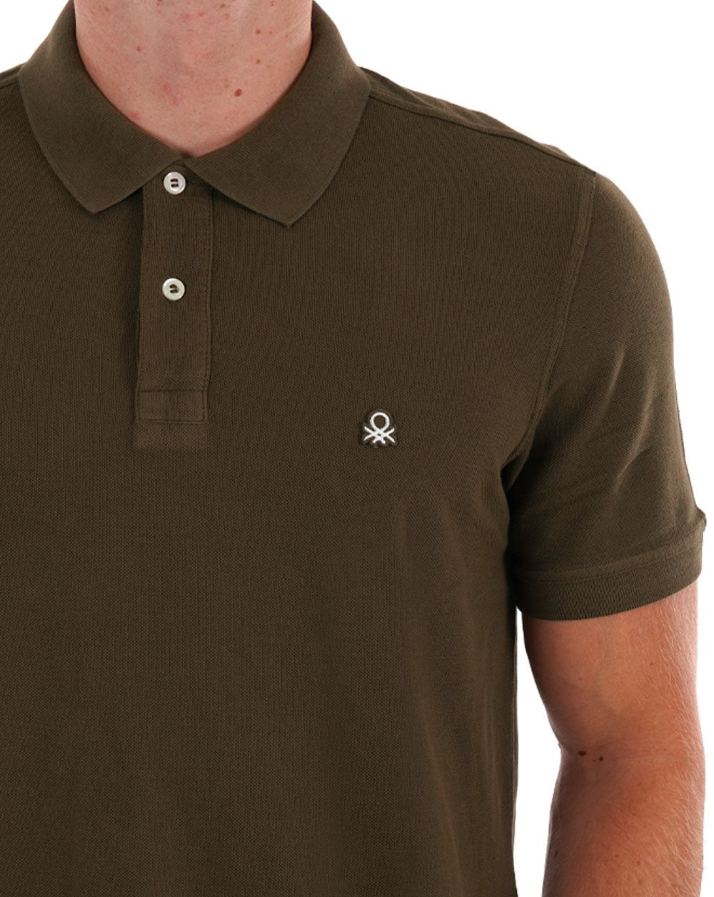 Benetton Polo Shirt Khaki Brown
