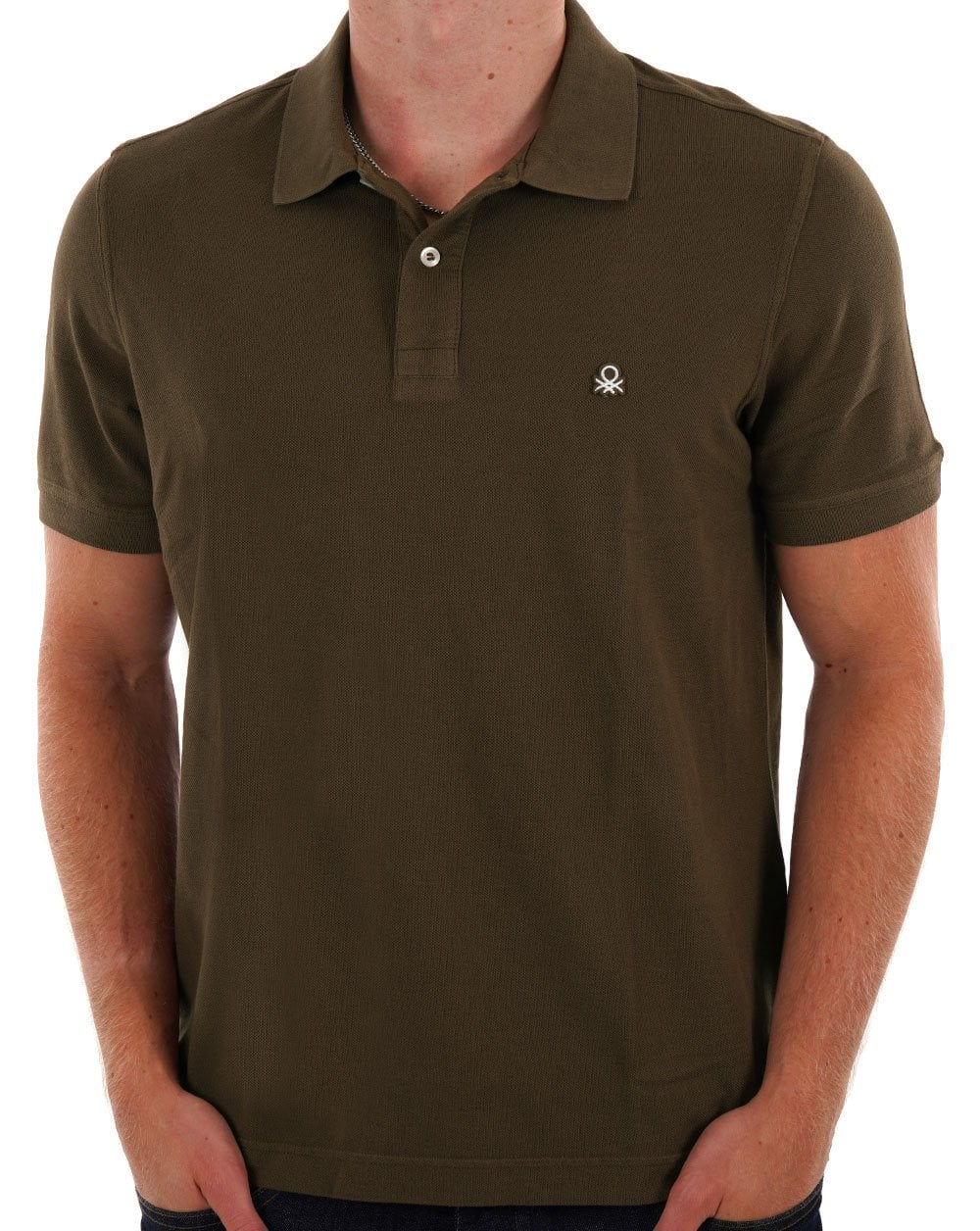 Benetton Polo Shirt Khaki Brown