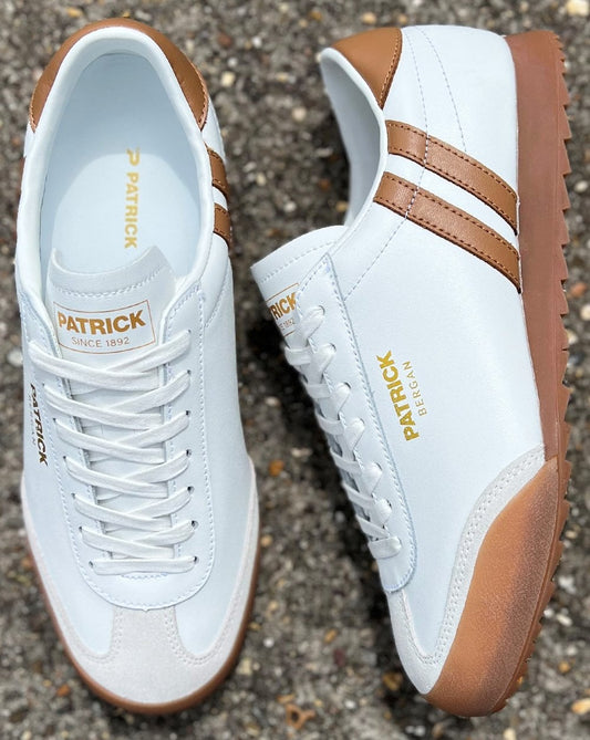 Patrick Bergan Trainers White/Tan