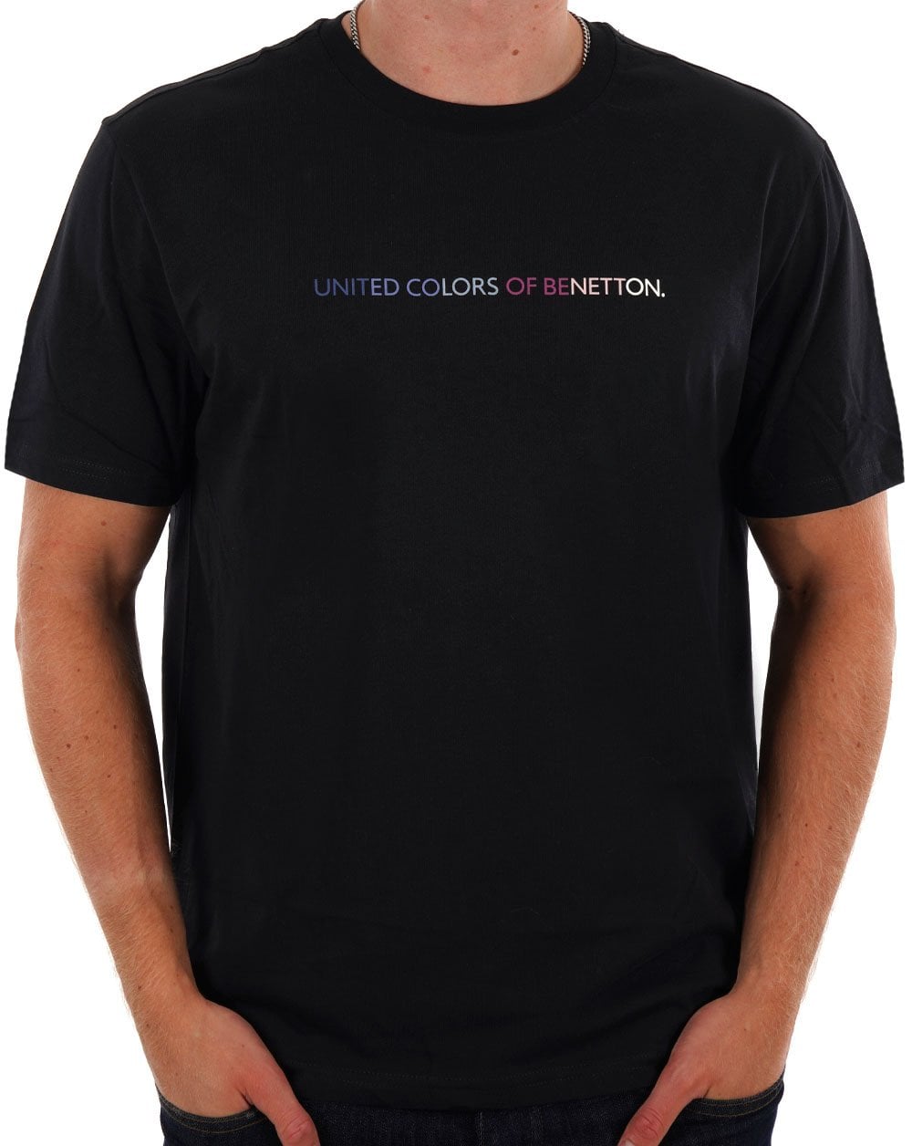 Benetton Pastel Logo T-shirt Black