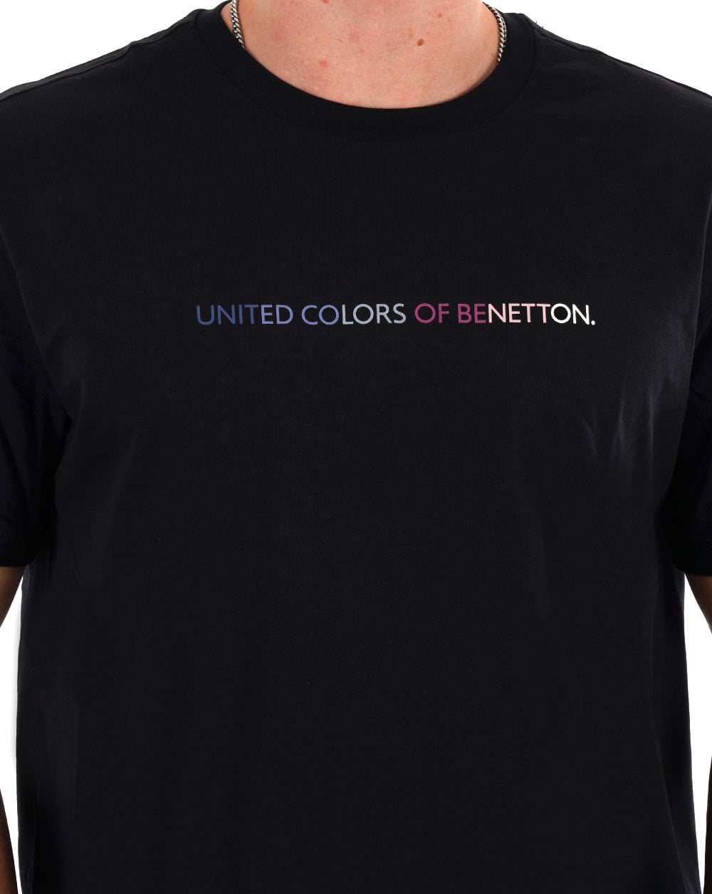 Benetton Pastel Logo T-shirt Black
