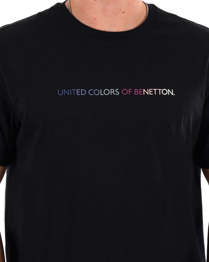 Benetton Pastel Logo T-shirt Black