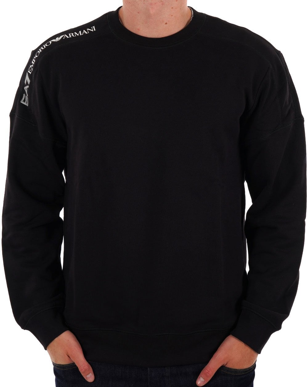 EA7 Emporio Armani Cotton Sweatshirt Black/White