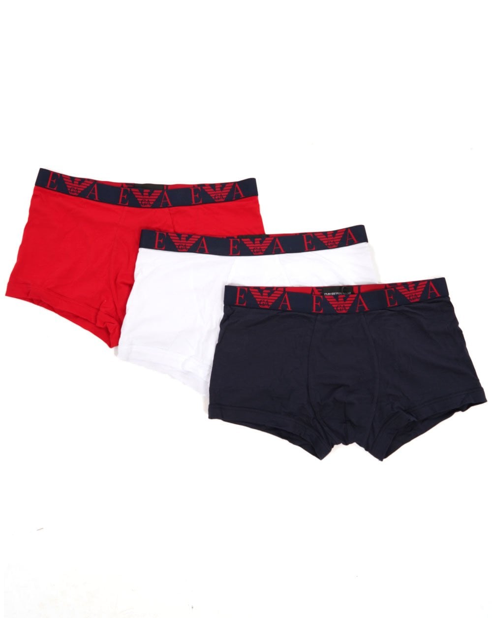 Emporio Armani 3 Pack Boxer Shorts Navy/Red/White