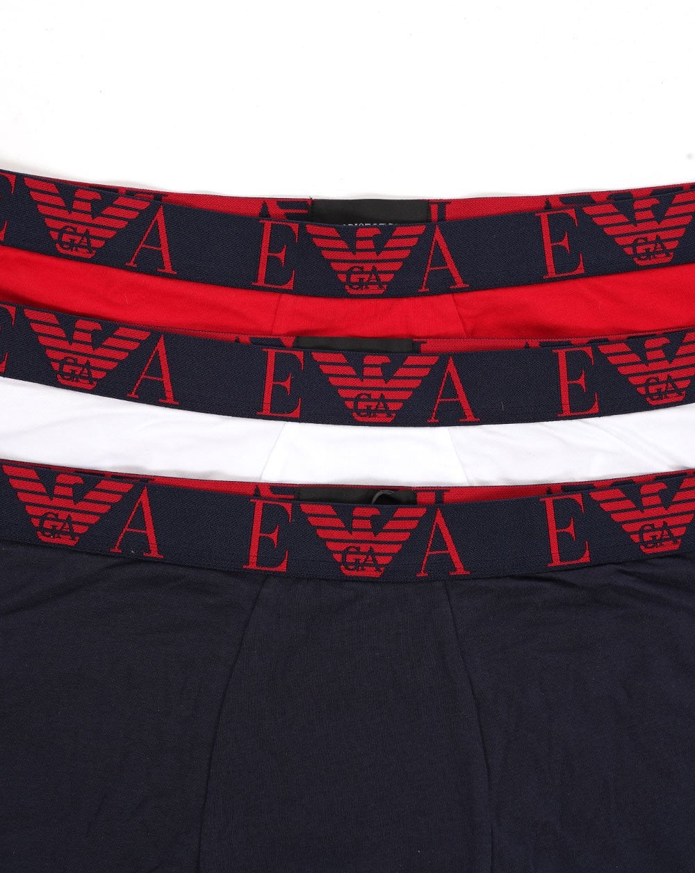 Emporio Armani 3 Pack Boxer Shorts Navy/Red/White