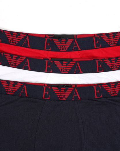 Emporio Armani 3 Pack Boxer Shorts Navy/Red/White