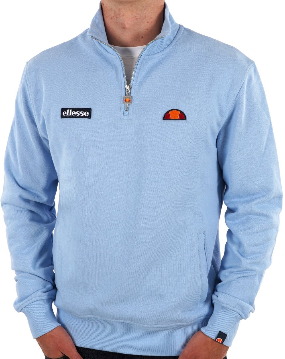 Ellesse 1/4 Zip Sweat Light Blue