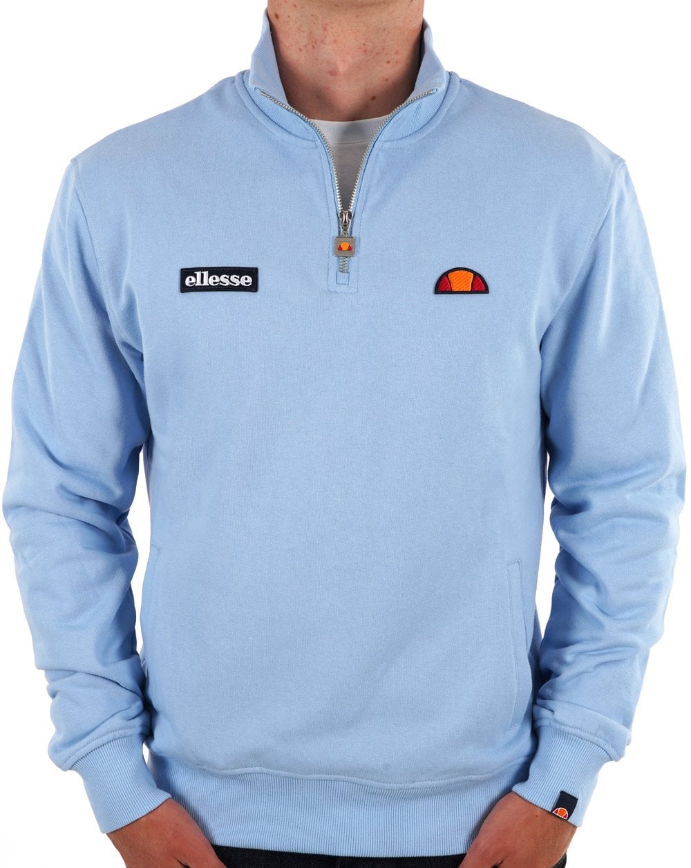 Ellesse 1/4 Zip Sweat Light Blue