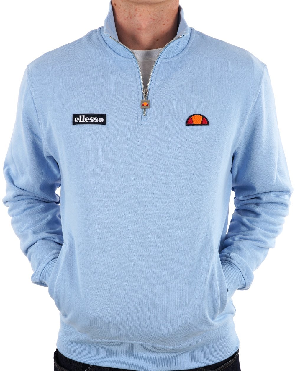 Ellesse 1/4 Zip Sweat Light Blue