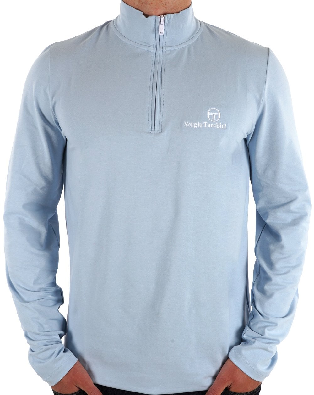 Sergio Tacchini 1/4 Zip Top Sky Blue