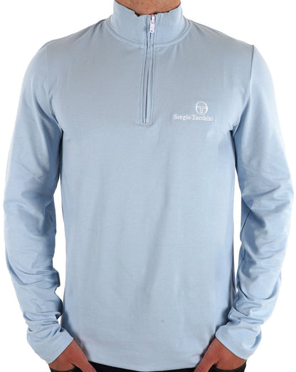Sergio Tacchini 1/4 Zip Top Sky Blue
