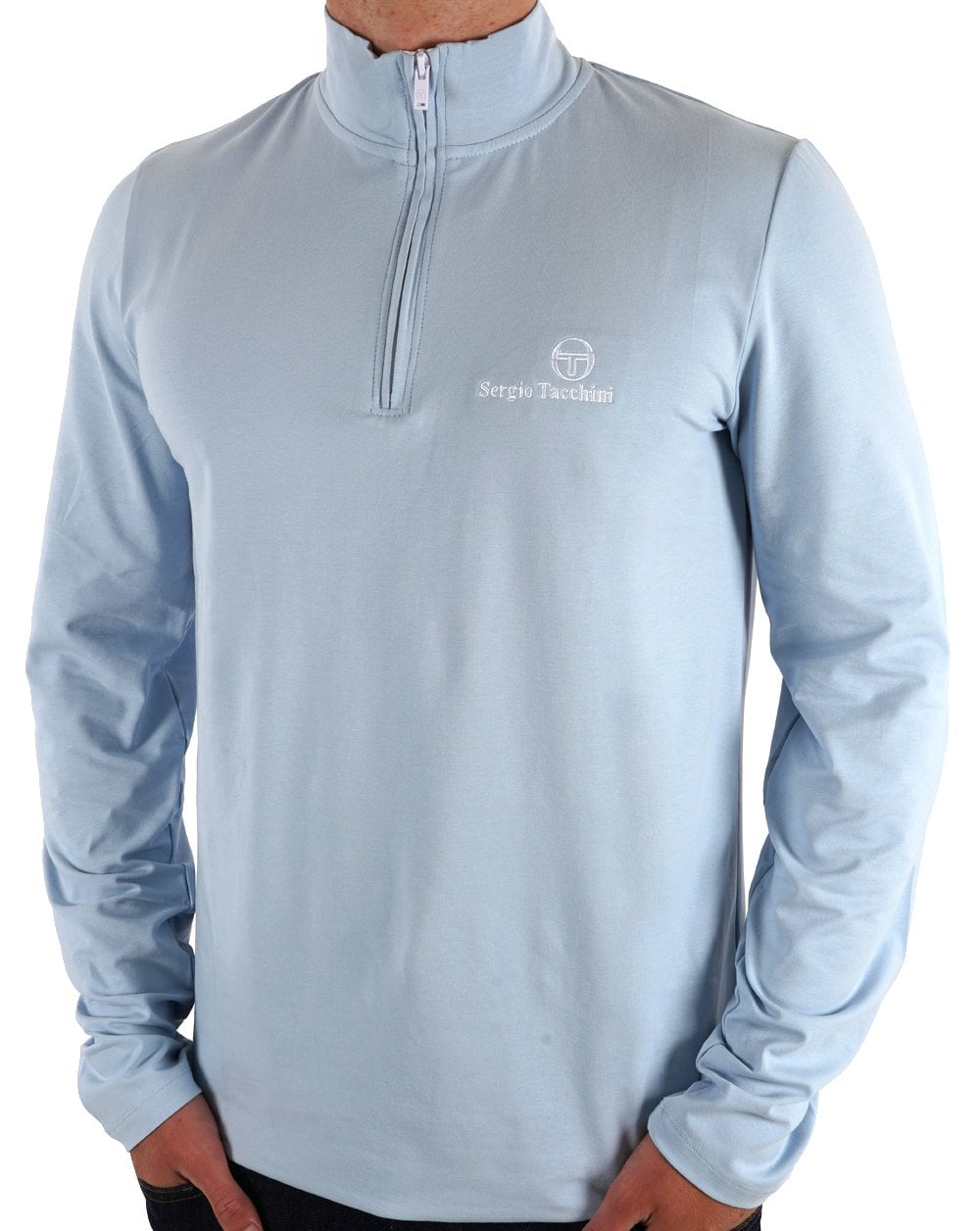 Sergio Tacchini 1/4 Zip Top Sky Blue