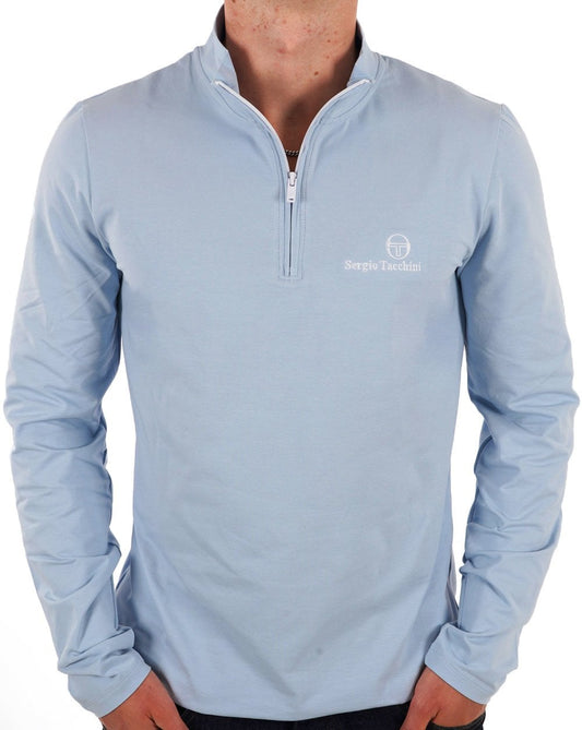 Sergio Tacchini 1/4 Zip Top Sky Blue